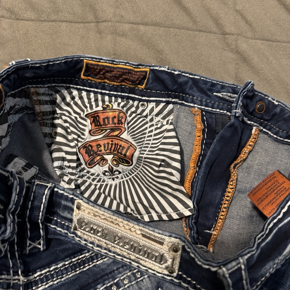 Rock Revival Sundee Easy Skinny Jeans Women's Size 39 Mid Rise 36x31 - Picture 9 of 16